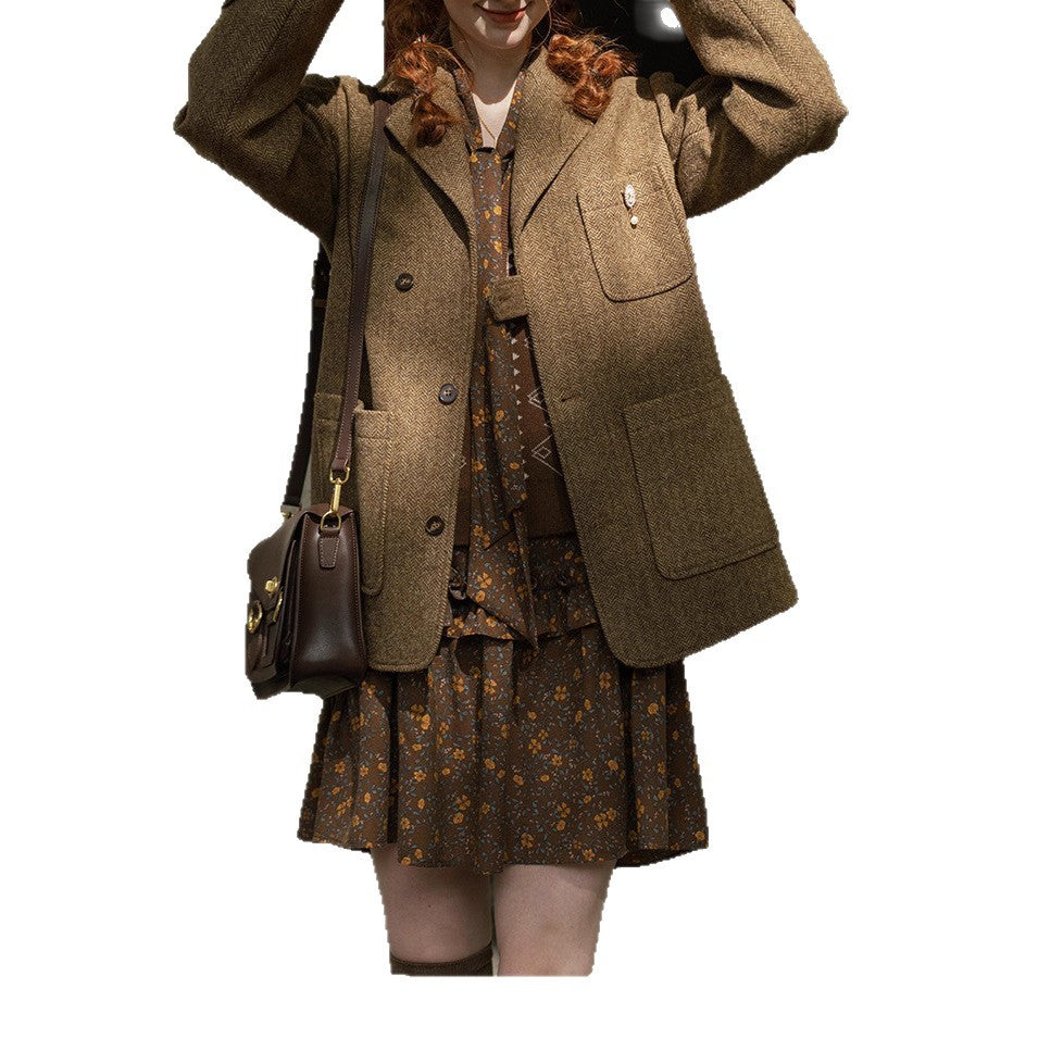 Women Stylish Wool Jacket Mune Fashion