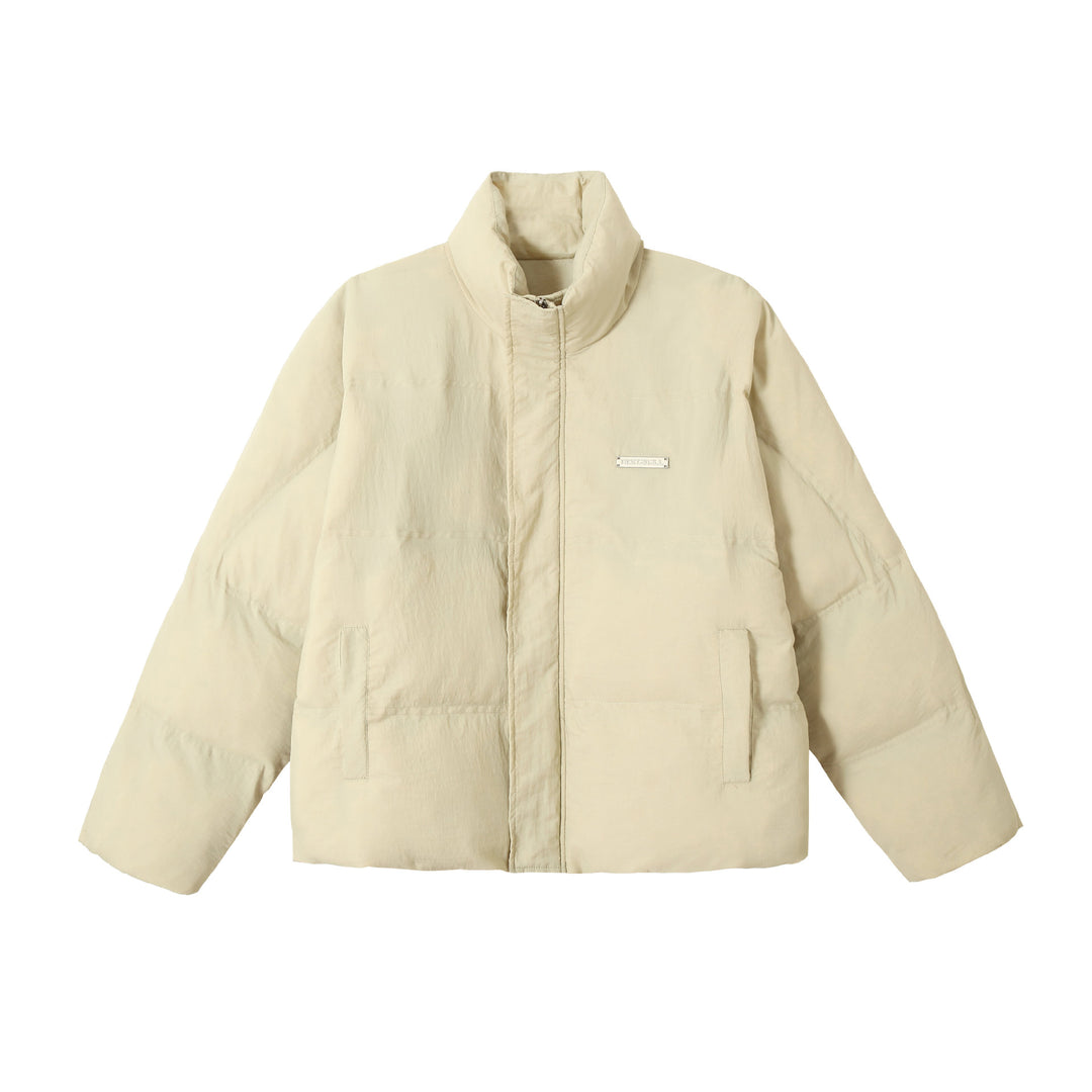 Unisex Boxy-Puffer Blouson with high stand-up collar and concealed front panel Mune Fashion
