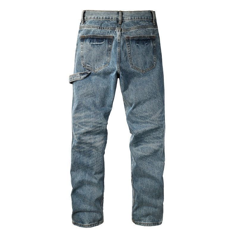 Men's Fashion Denim Pants with Contrast Patches Mune Fashion