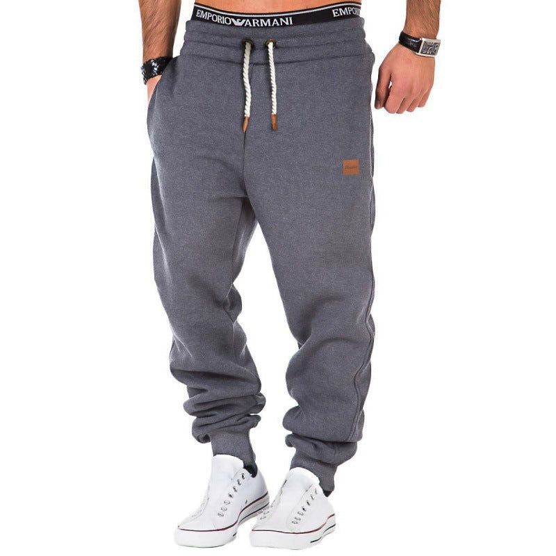 Men's nan Relax pants made of heavy sweat with drawstring and ribbed ankle cuffs Mune Fashion
