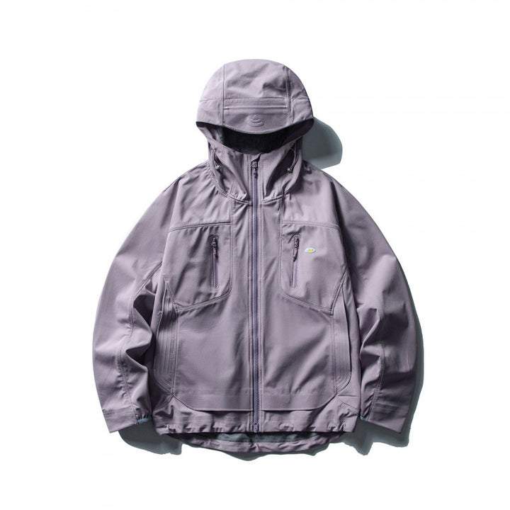 Unisex Lightweight Softshell Outdoor Jacket with Adjustable Hood, Water-Repellent Membrane, and Ergonomic Breast Pockets Mune Fashion