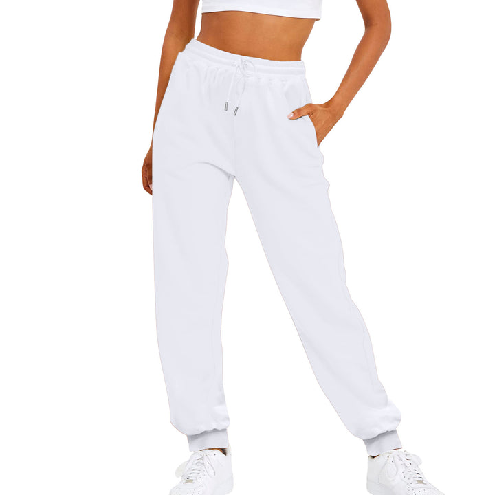 Women's comfortable jogging pants with drawstring, side pockets, and ribbed ankle cuffs Mune Fashion