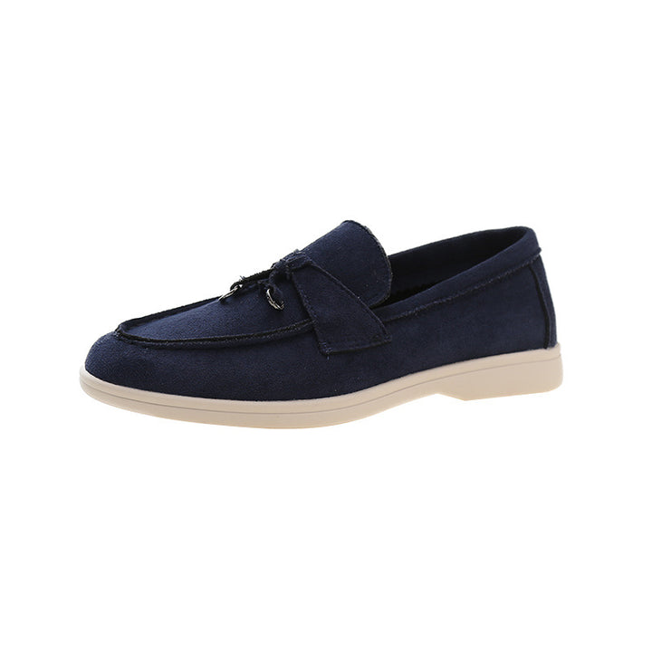 Ladies Elegant Suede Loafers with Tassels and Padded Comfort Insole Mune Fashion