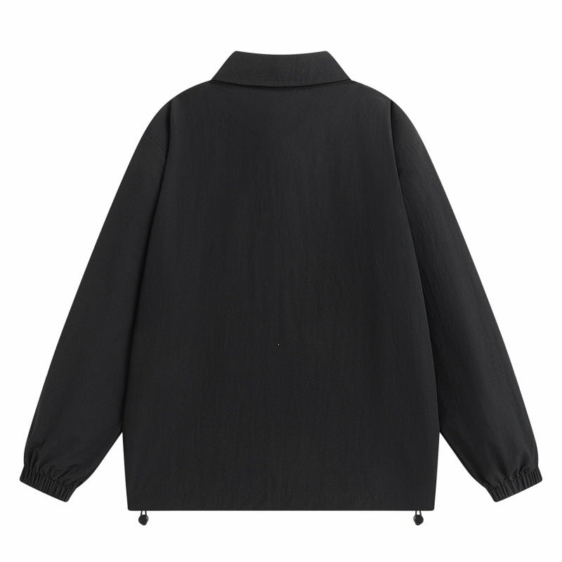 Men's Lightweight Zip Transition Jacket with Contrasting Zipper, Drawstring and Elastic Cuffs Mune Fashion