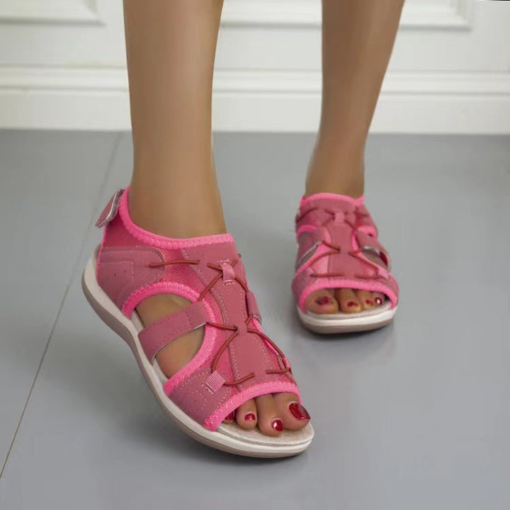 Women's Sporty Comfort Sandal with Padded Footbed and Velcro Heel Strap Mune Fashion