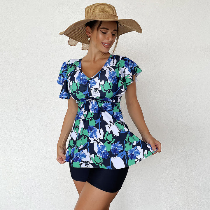 Women’s Tankini Set with stylish ruffle details and comfortable shorts Mune Fashion