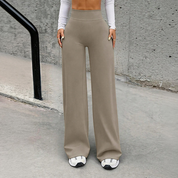 Women's high-waisted shaping lounge pants with wide flares and seamless comfort waistband Mune Fashion
