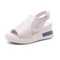 Ladies Modern Platform Sandal with ergonomic memory footbed, adjustable heel strap and non-slip rubber sole Mune Fashion