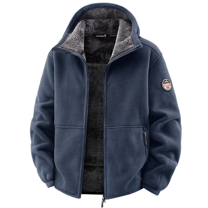 Men's fleece jacket with hood and teddy lining Mune Fashion