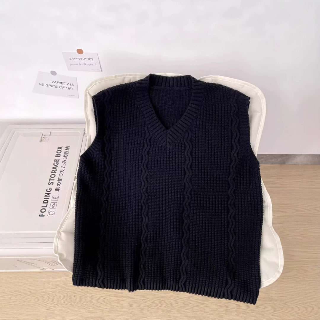Women's Sleeveless Knitted Sweater Mune Fashion
