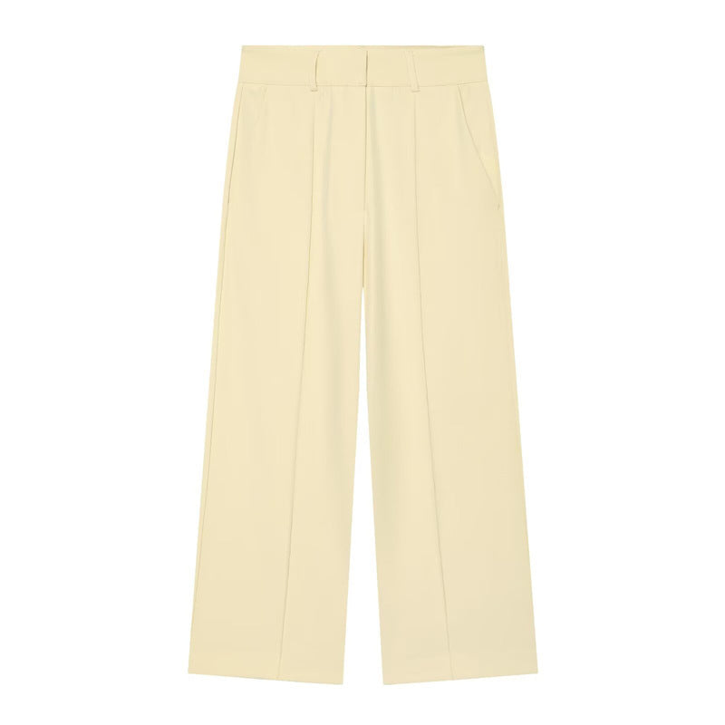 Women High-waisted wide Culotte pants with crease and pleats Mune Fashion