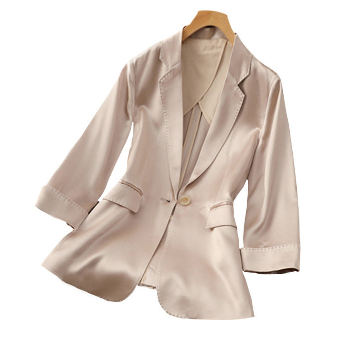 Ladies High Quality Satin Blazer Mune Fashion