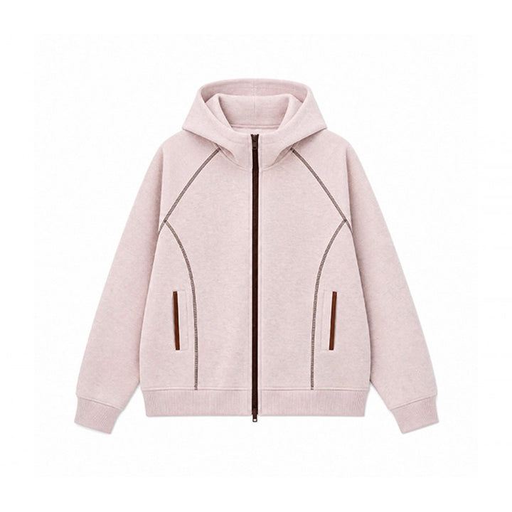 Men's sporty hooded sweatshirt jacket with contrast zipper and ergonomic seams Mune Fashion