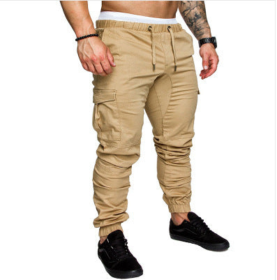 Men's tailored cargo jogger with elastic waistband, drawstring, and patch pockets Mune Fashion