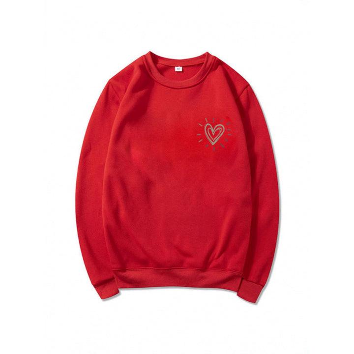 Women's Comfortable Sweatshirt with Heart Design Mune Fashion
