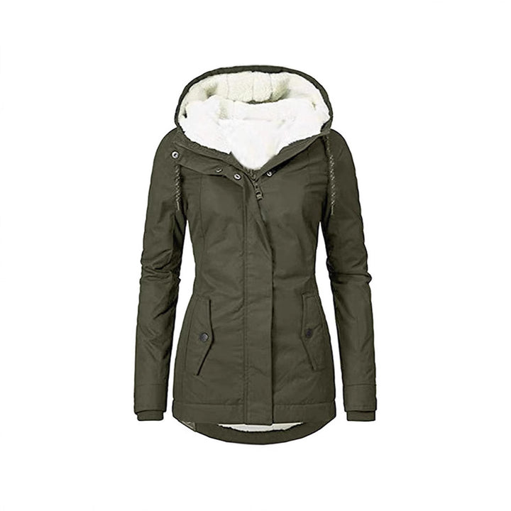 Women's parka with teddy lining, hood, and tailored silhouette Mune Fashion