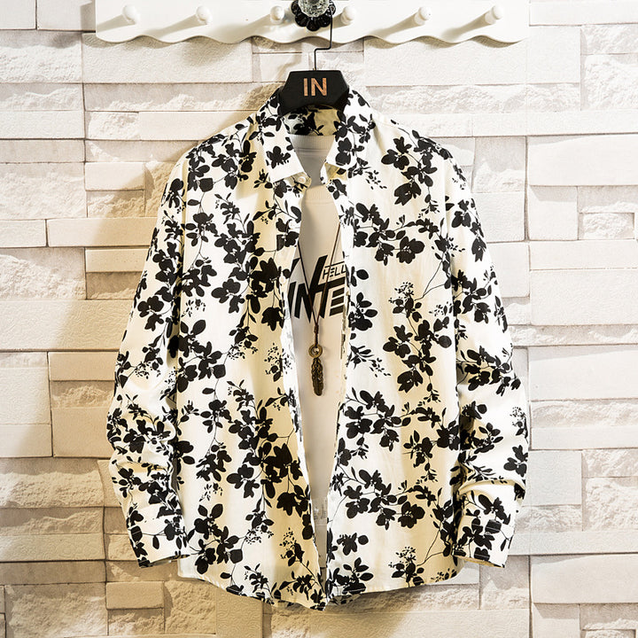 Men's patterned casual shirt with Kent collar, full button placket and lightweight cotton blend Mune Fashion