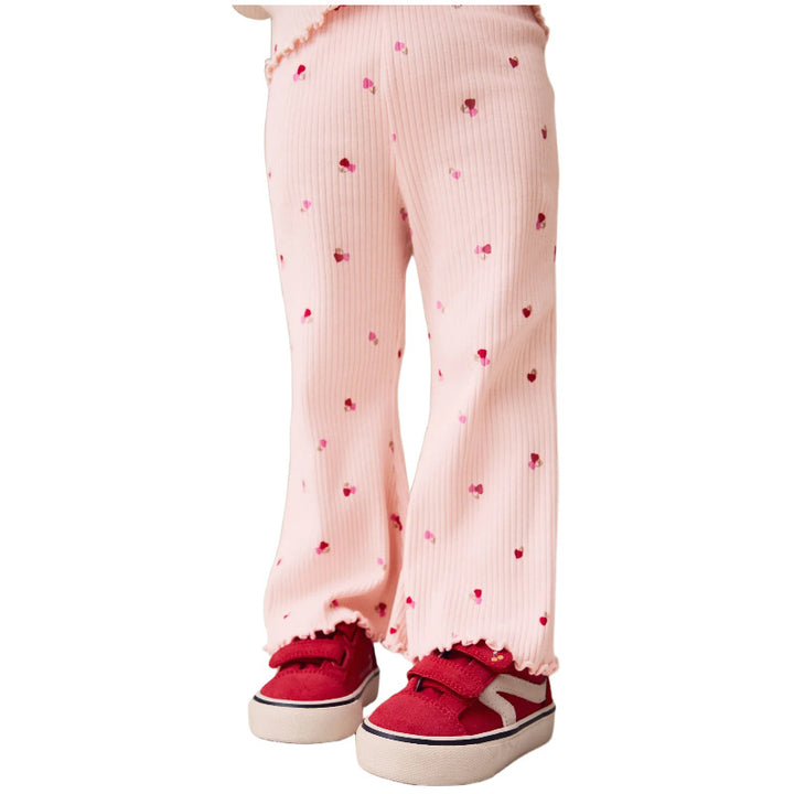 Girls flared leggings with floral accents Mune Fashion
