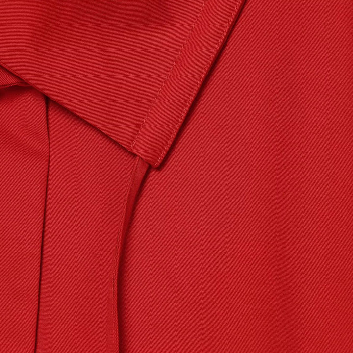 Women's Cropped Trench Coat with Waist Tie Belt and Boxy Silhouette Mune Fashion