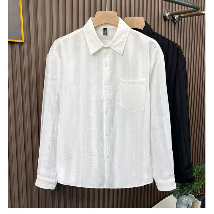 Women Elegant Striped Long Sleeve Shirt Mune Fashion