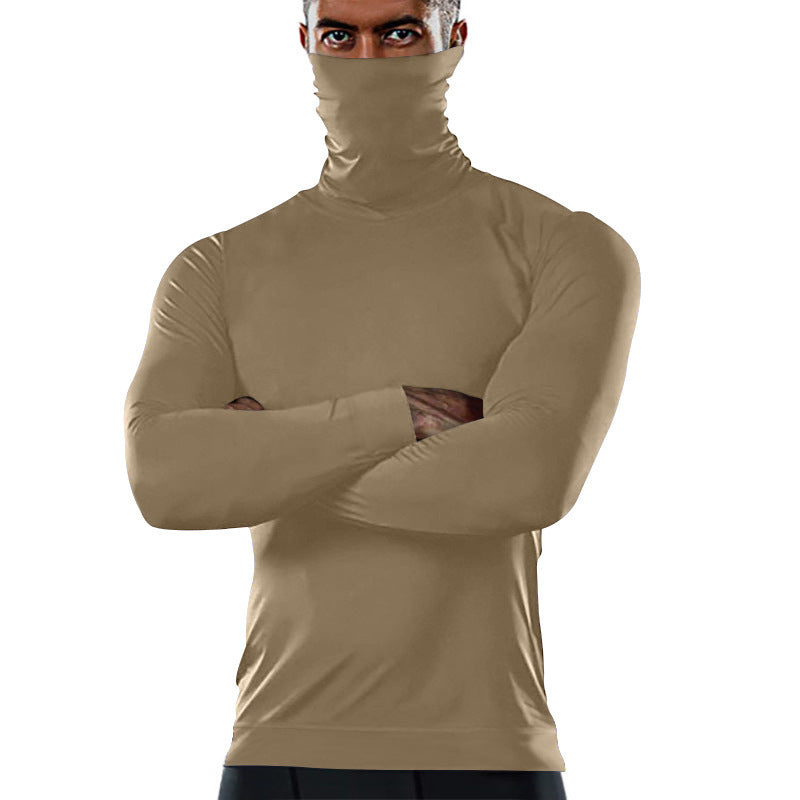 Men's Functional Shirt with High Collar and Innovative Moisture Management Mune