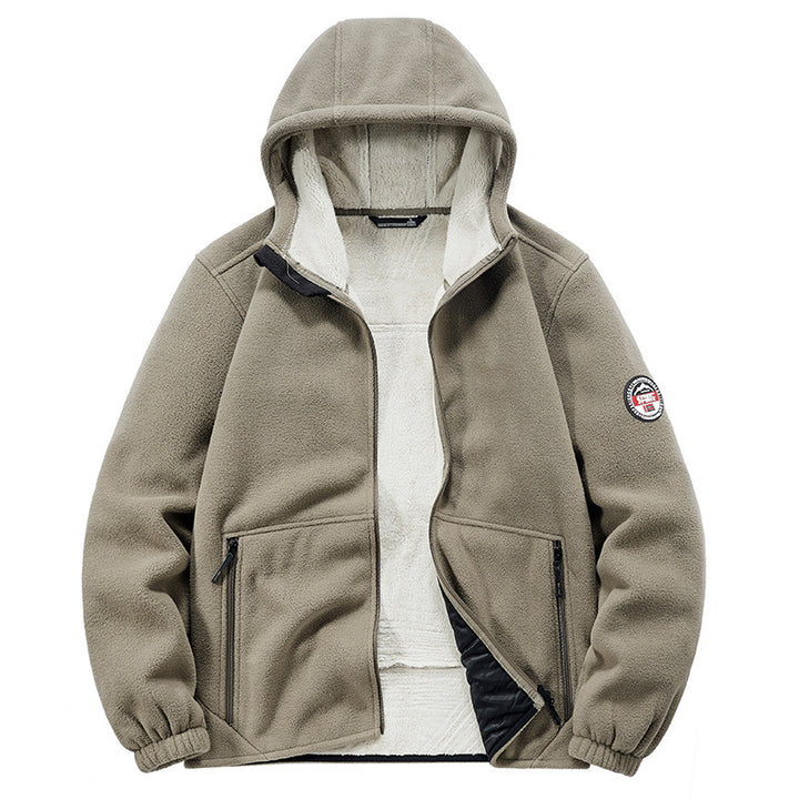 Men's Thermo-Fleece Hoodie with insulating Sherpa trim and concealed zip pockets Mune Fashion