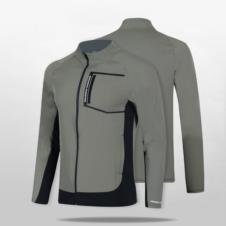 Men's breathable windproof running softshell jacket with stand-up collar and chest pocket Mune Fashion