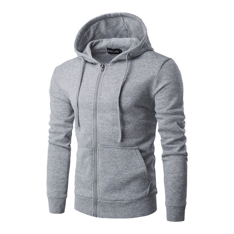 Men's Nano Slim-Fit Hoodie Sweat Jacket with central zipper, double-layered hood and practical side pockets Mune Fashion