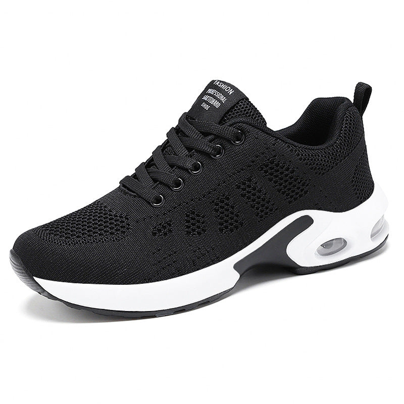 Men's lightweight knit running shoe with visible air cushioning and stable heel support Mune Fashion