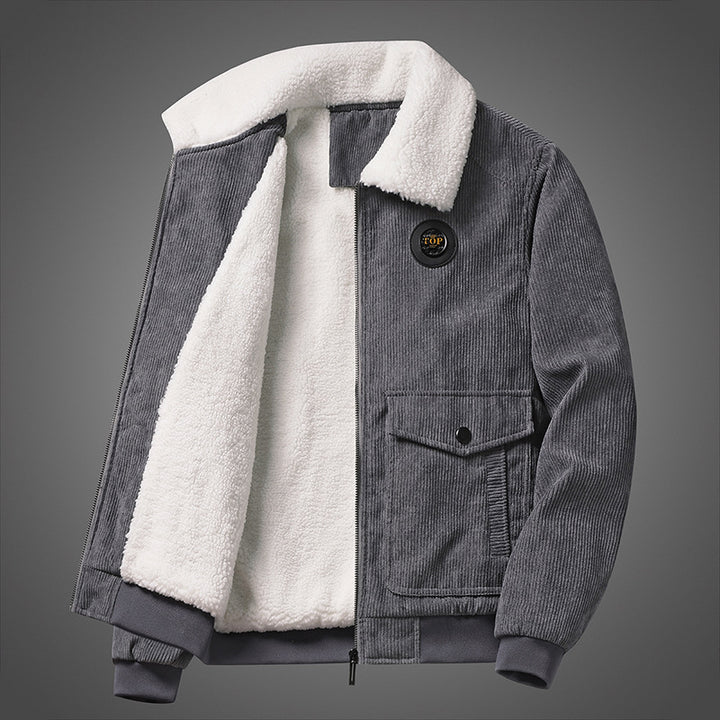 Men's Casual Quilted Jacket with Teddy Lining Mune Fashion 1787797413