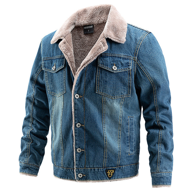 Men's denim jacket with teddy lining Mune Fashion