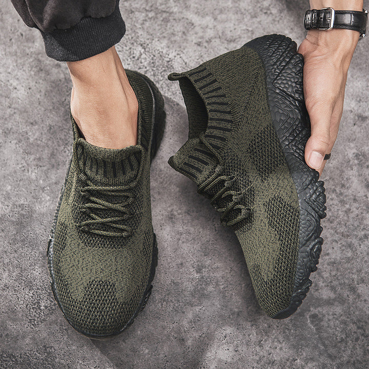 Unisex nan urban knitted slip-on sneakers with sock-like shaft and distinctive profile sole Mune Fashion