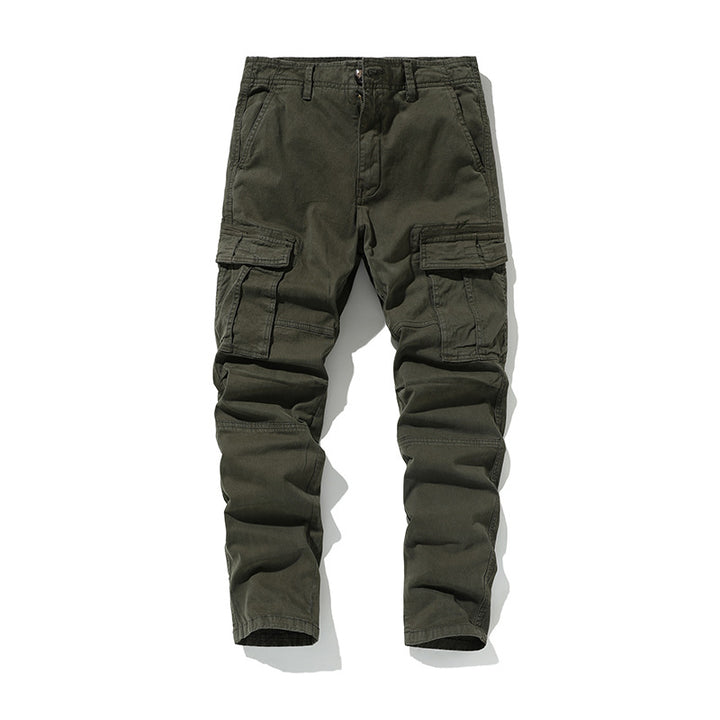 Men's Tapered Canvas Cargo Work Pants with Ergonomic Knee Pleats and Organizer Pockets Mune Fashion