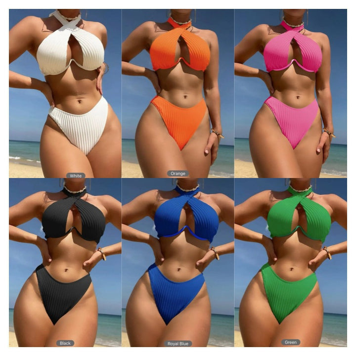 Women’s Designer Bikini with Crossed Top Mune Fashion