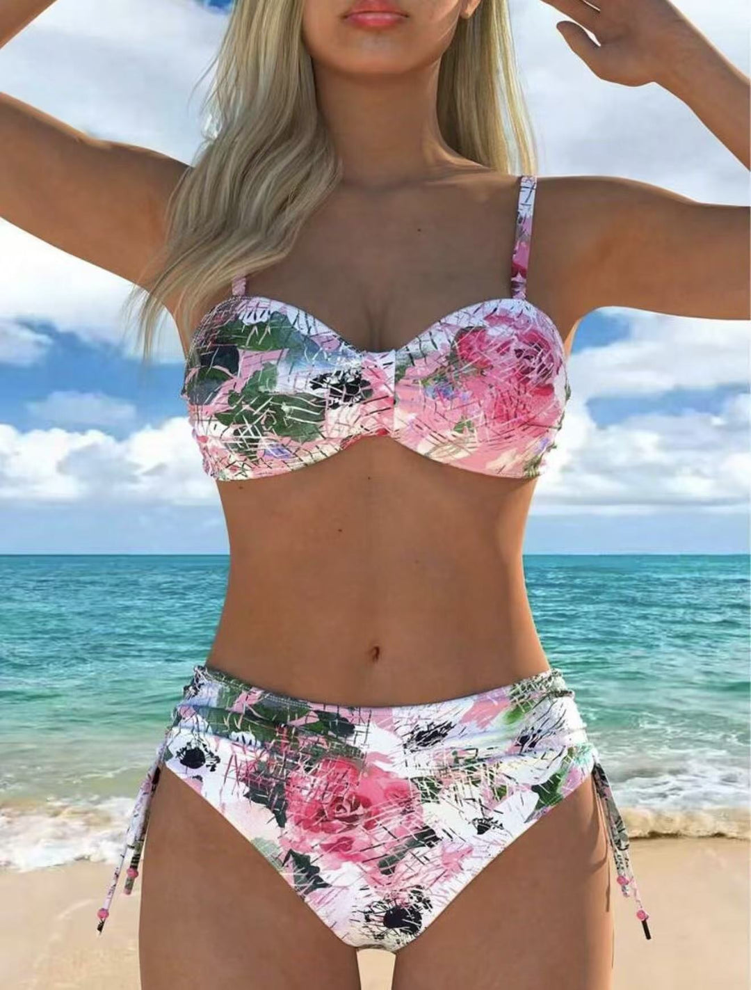 Women's bikini set with smooth top and high-waisted pants Mune Fashion