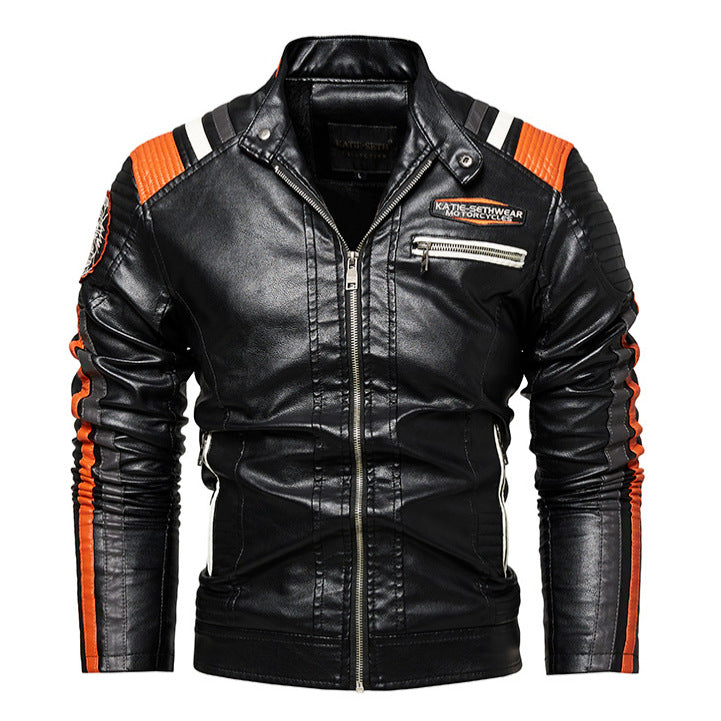 Men's High-Quality Faux Leather Motorcycle Jacket Mune Fashion