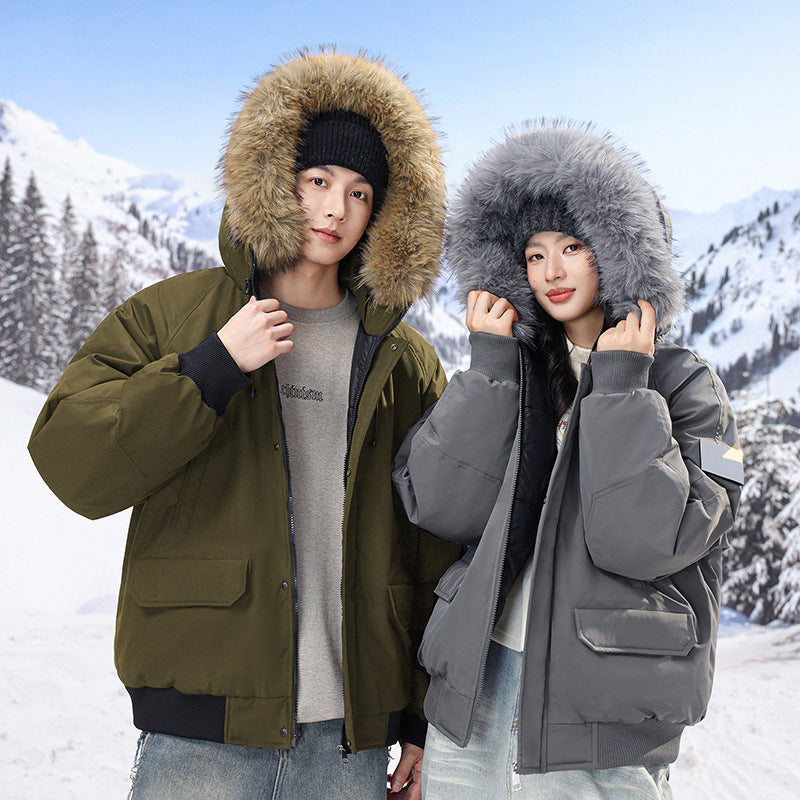 Men's Padded Oversized Parka with Faux Fur Hood and Utility Pockets Mune Fashion