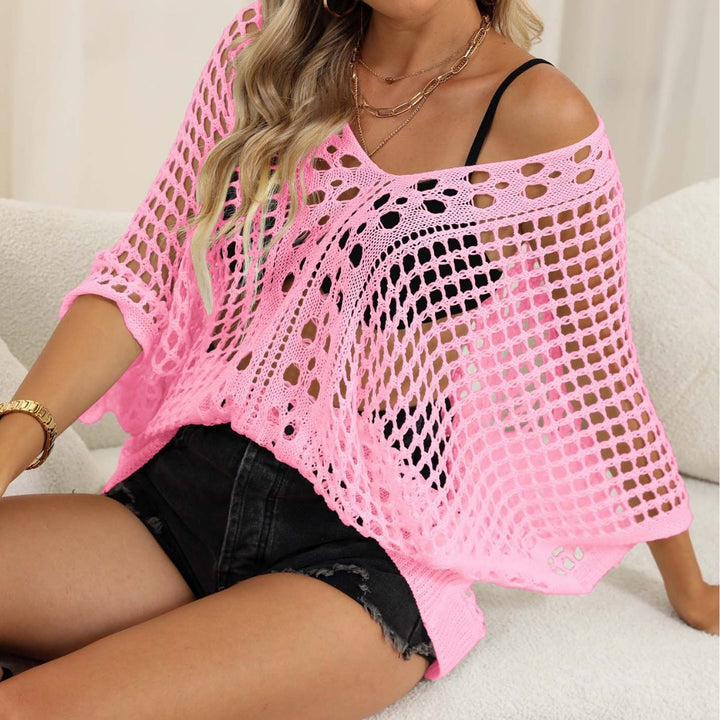 Ladies airy crochet overlay Mune Fashion