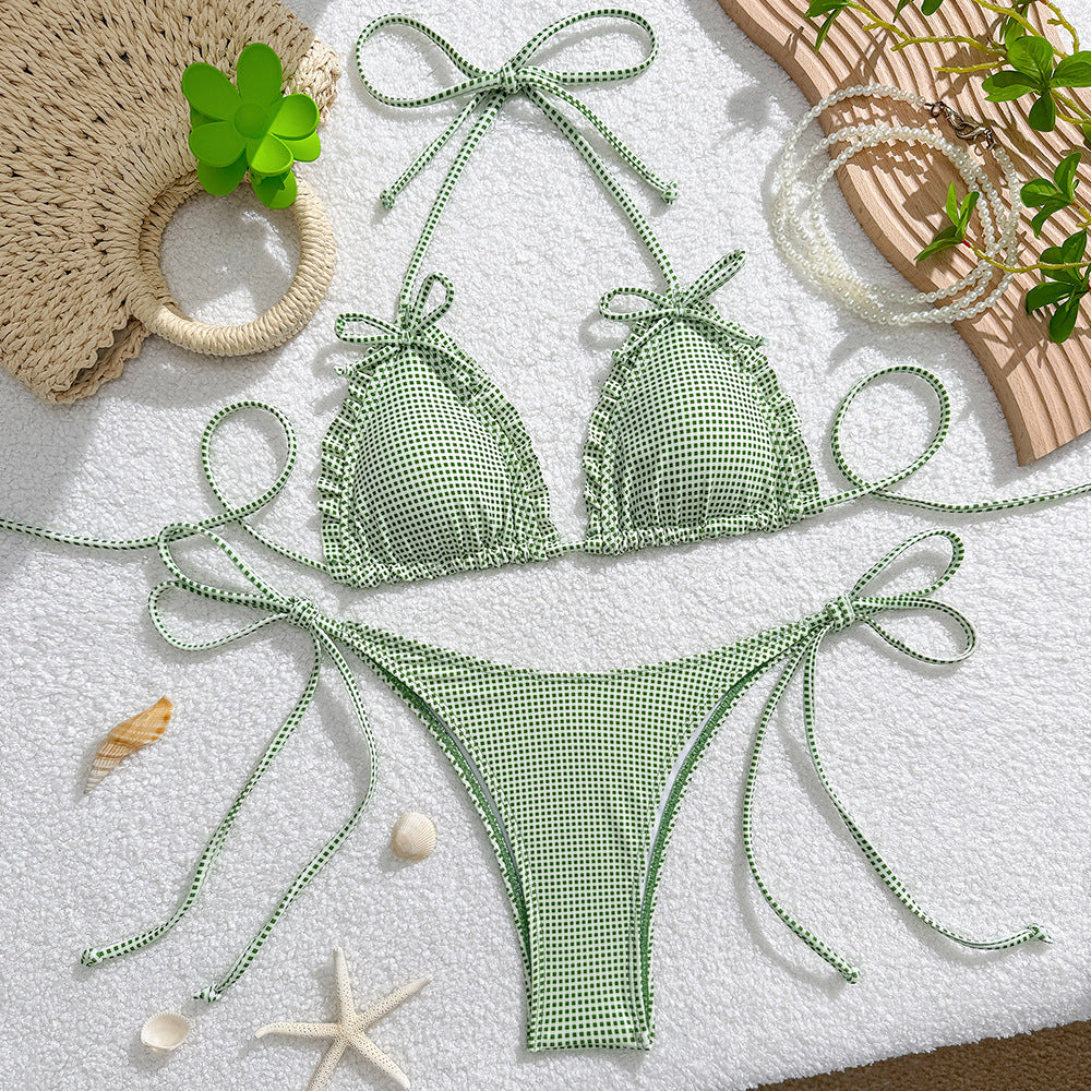 Women's Triangle Bikini Set with playful bows Mune Fashion