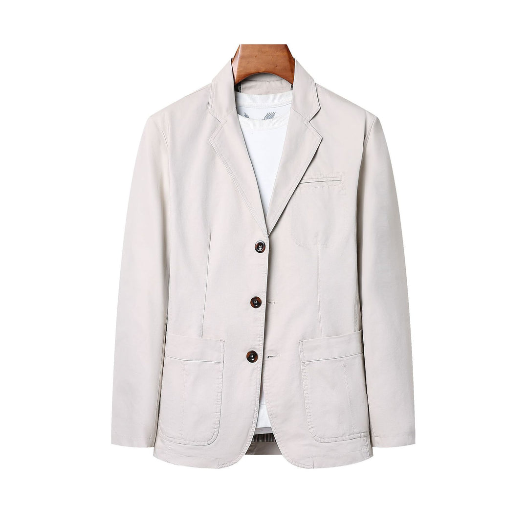 Men's jacket in casual style with three-button front and patch pockets Mune Fashion