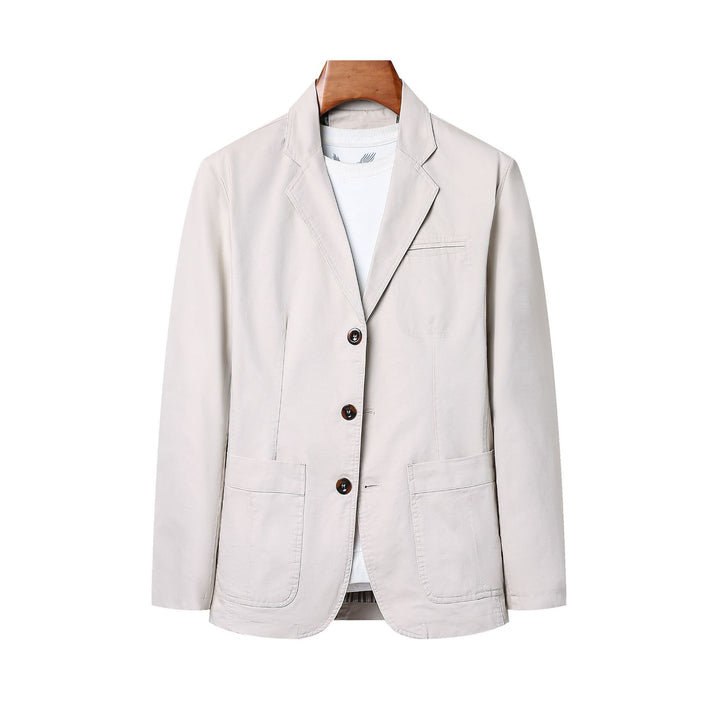Men's jacket in casual style with three-button front and patch pockets Mune Fashion