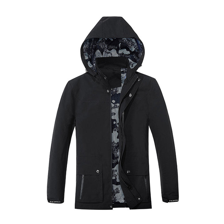 Men's lightweight field parka with hood camouflage-padded interior lining and multifunctional pockets Mune Fashion