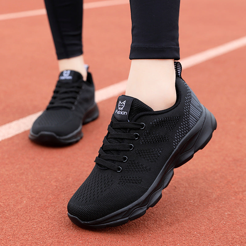 Women's nan comfort knit trainers with shock-absorbing wave outsole and padded heel collar Mune Fashion
