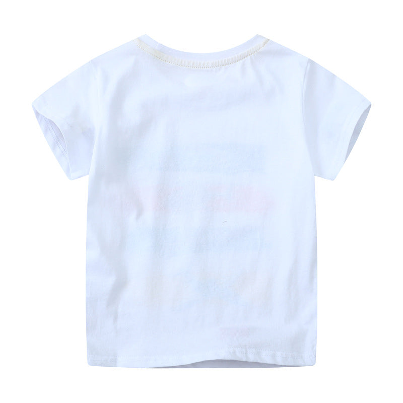 Boys Short Sleeve T-Shirt with Exciting Vehicle Design Mune Fashion