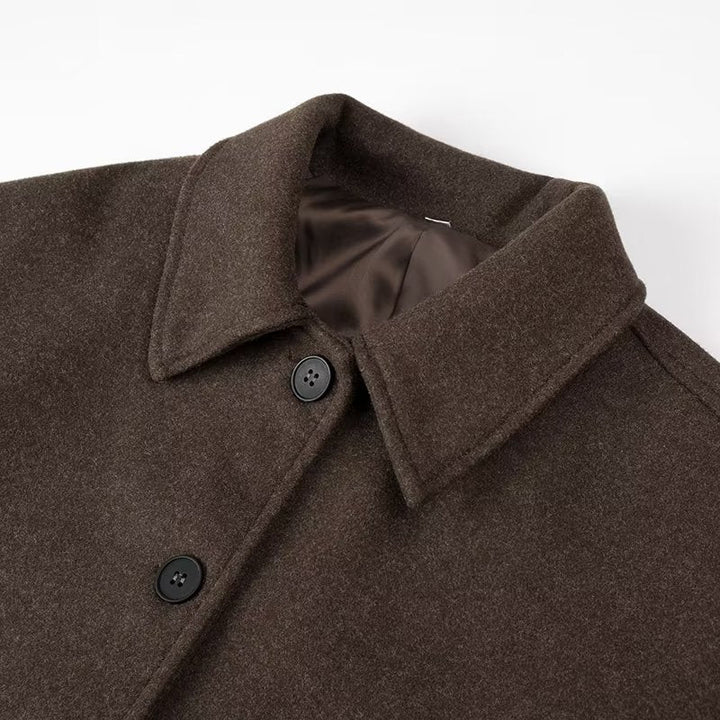 Women's Cropped Wool Jacket with Modern Cut and Practical Pockets Mune