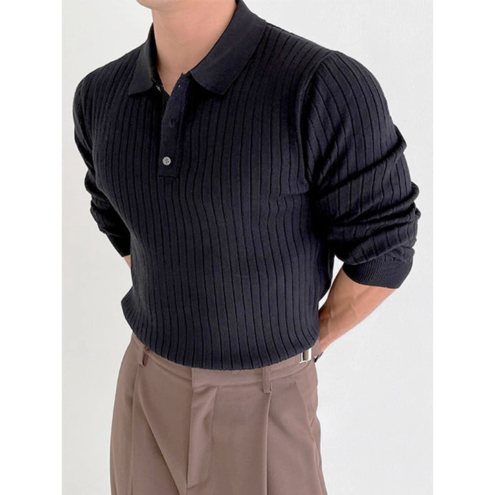 Men Stylish Long Sleeve Ribbed Knit Top Mune Fashion