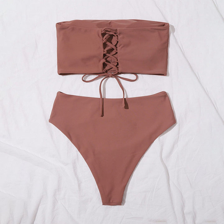 Women's High Waist Bandeau Bikini Mune Fashion
