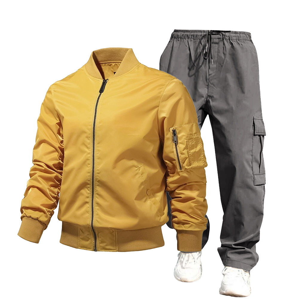 Men's Urban Bomber Jacket and Cargo Pants Set Mune Fashion