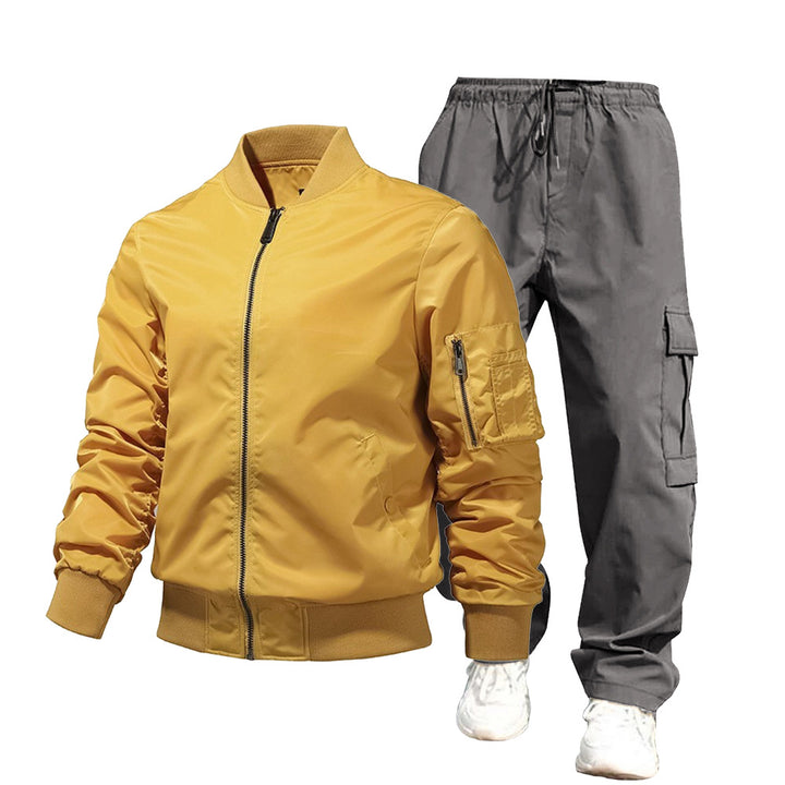 Men's Urban Bomber Jacket and Cargo Pants Set Mune Fashion