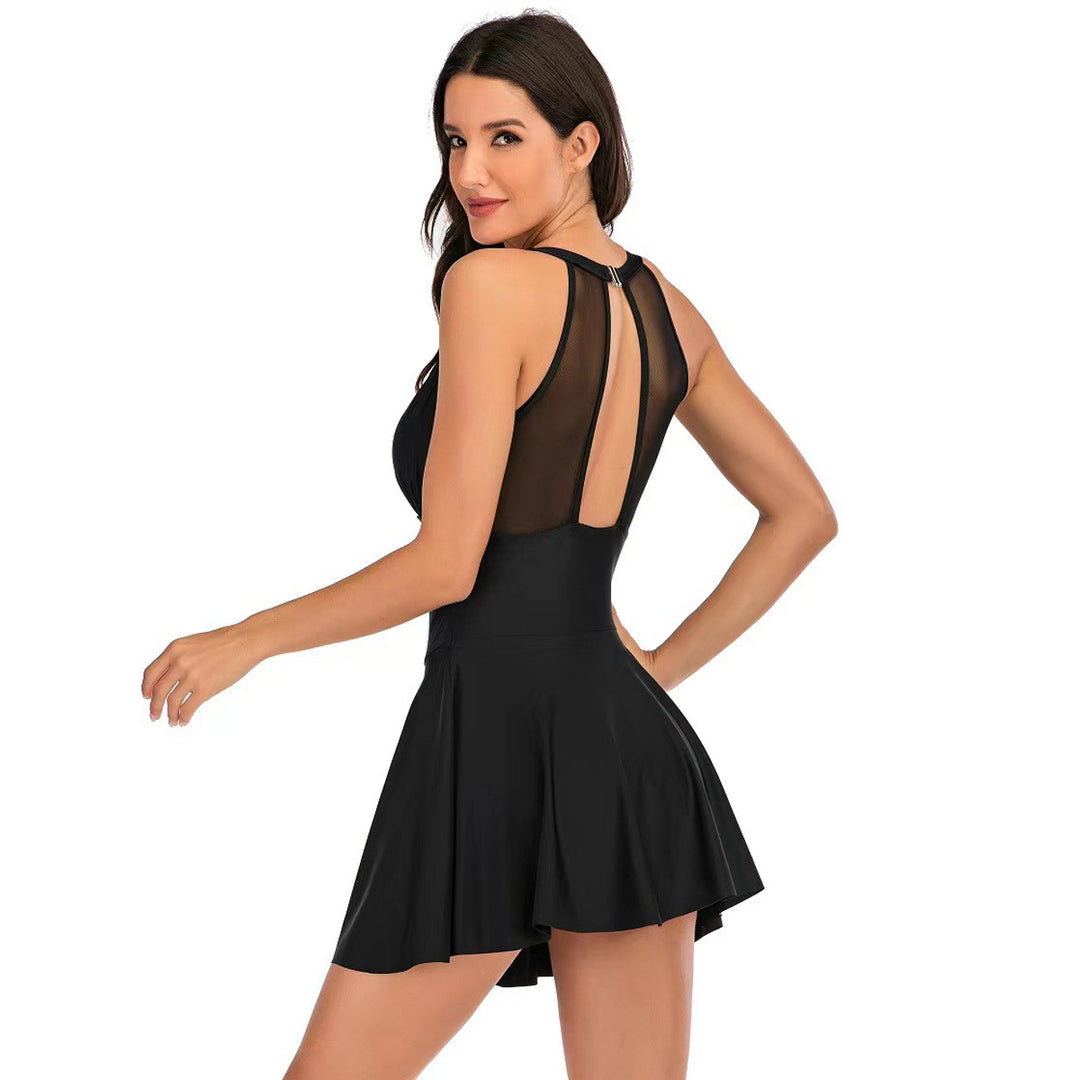 Women’s tankini with flowing skirt and supportive top Mune Fashion